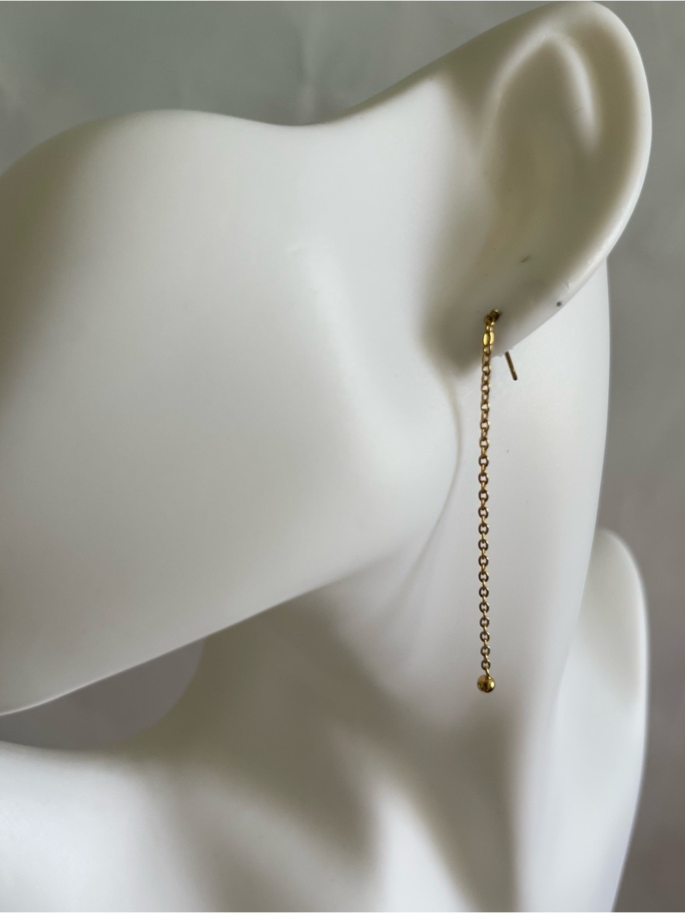 Gold Chain Threader Earring - Picture 3 of 3